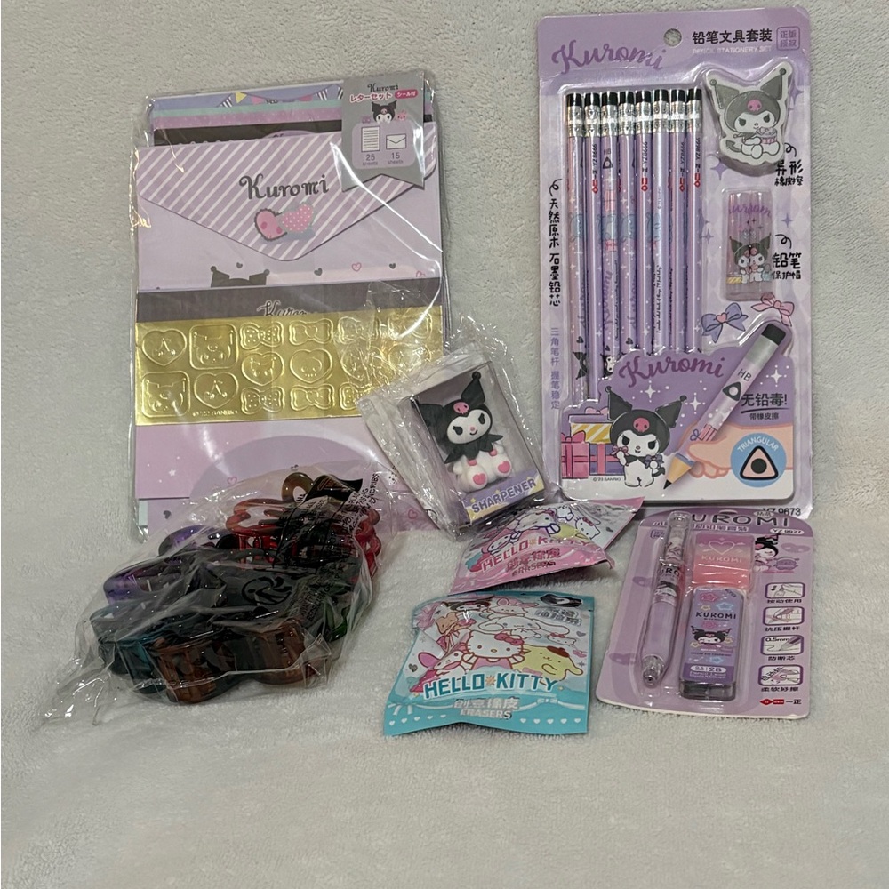 Sanrio Kuromi Bundle #5A - Pencils, Stationary, Pencils & More